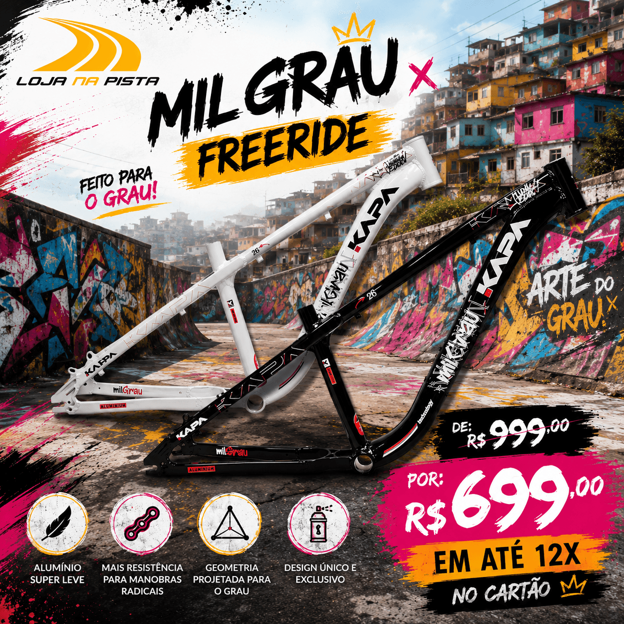 Quadro Kapa Mil Grau Freeride