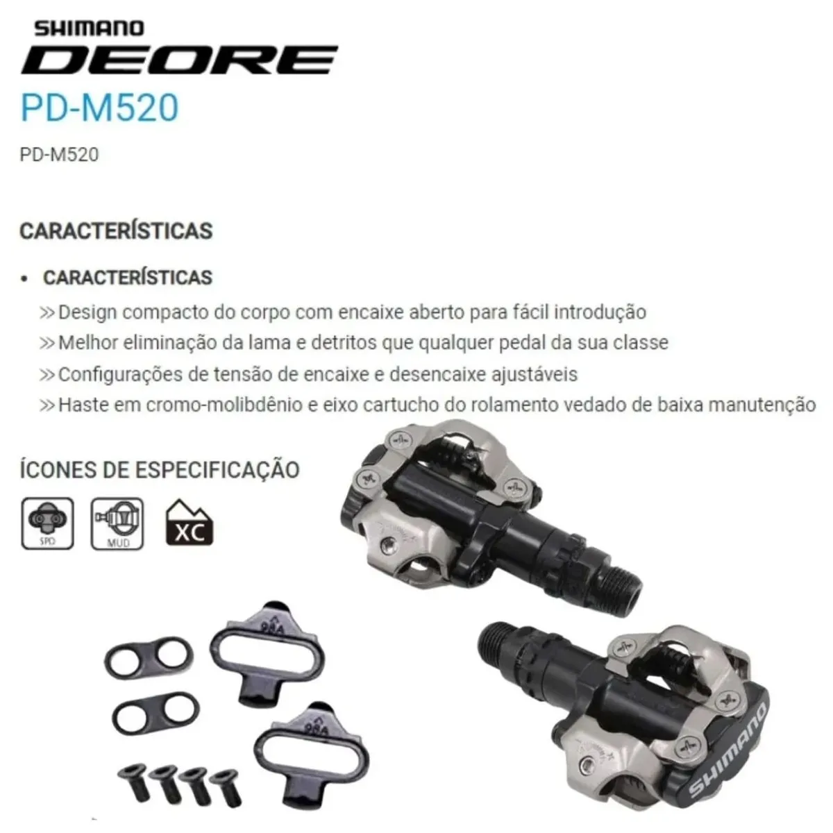 Pedal Clip Shimano PD M520 9/16