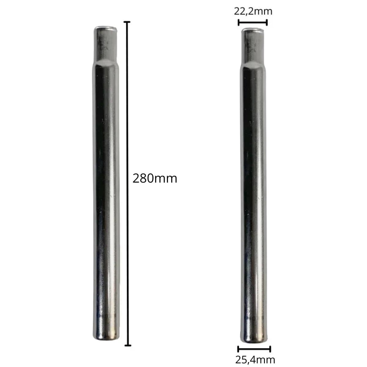 Canote de Selim AMR Aço 25,4mm X 280mm Cromado