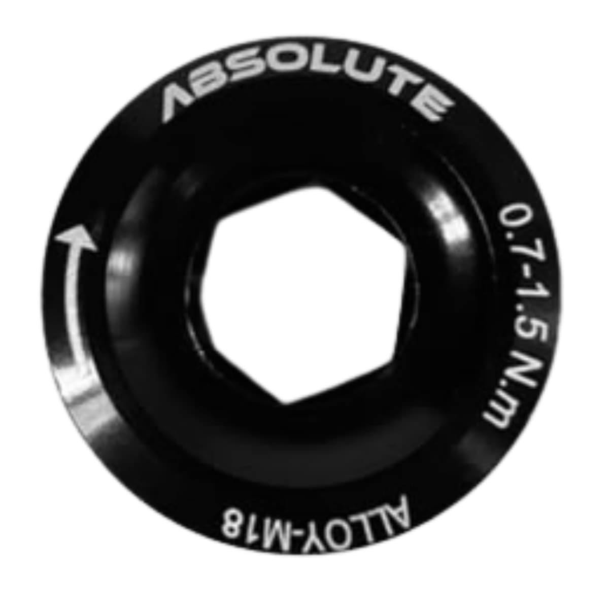 Tampa Alumínio Absolute Pedivela Hollowtech Preto M18