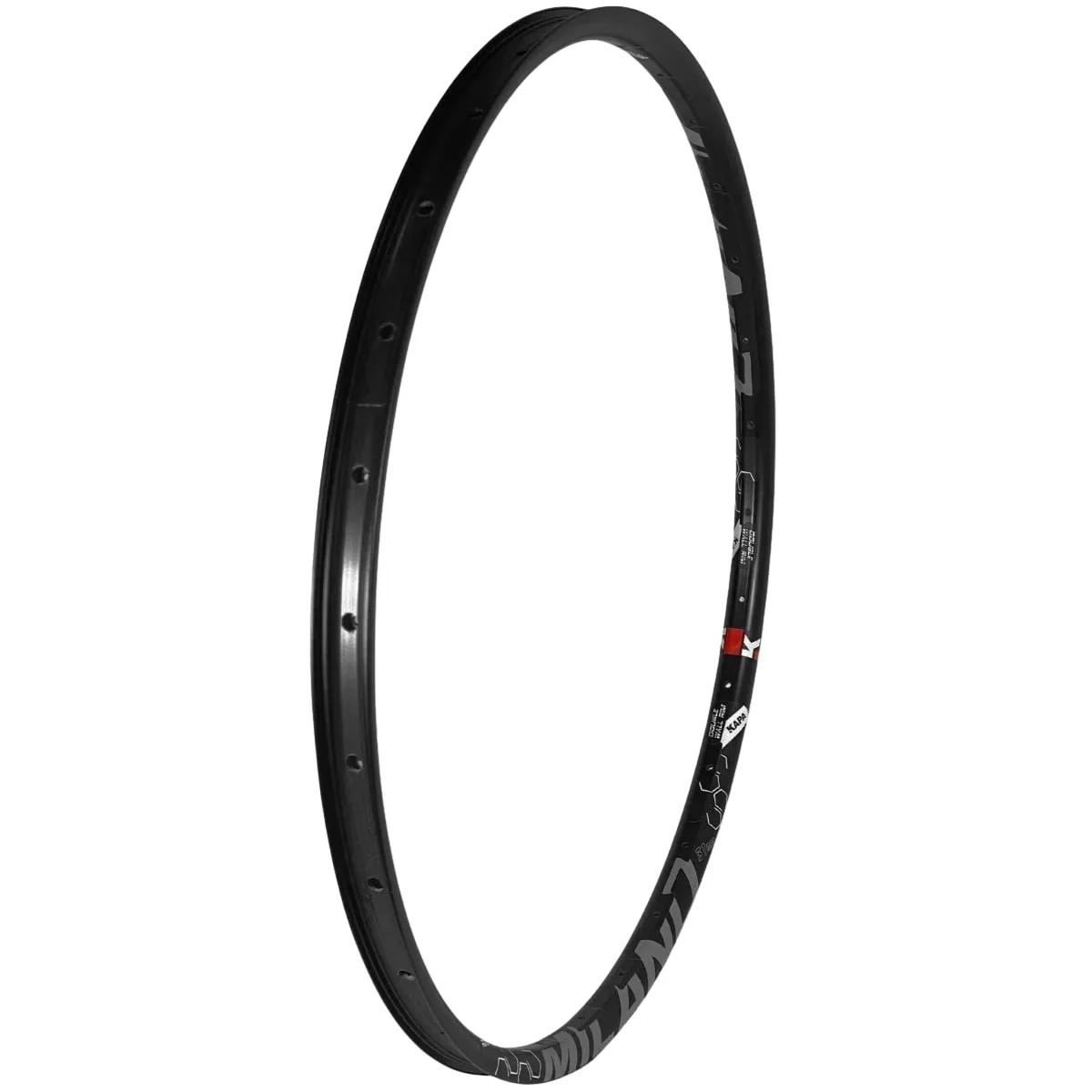 Aro 29 MTB Alumínio Aero Kapa Milano Preto Fosco Disco 32 Furos Tubeless