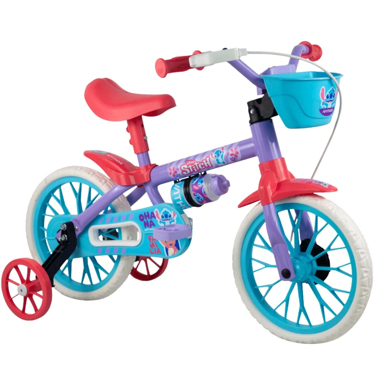 Bicicleta Aro 12 Infantil Nathor Stitch Multicolorido
