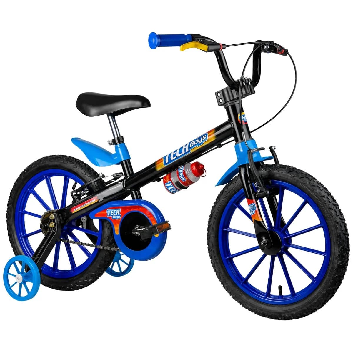 Bicicleta Aro 16 Nathor Tech Boys Preto e Azul