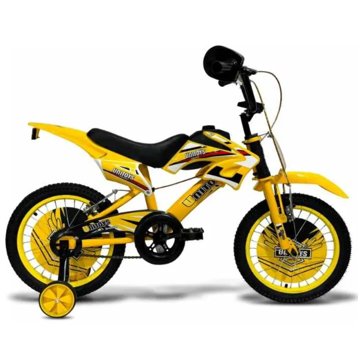 Bicicleta Aro 16 Unitoys Moto Cross Amarela