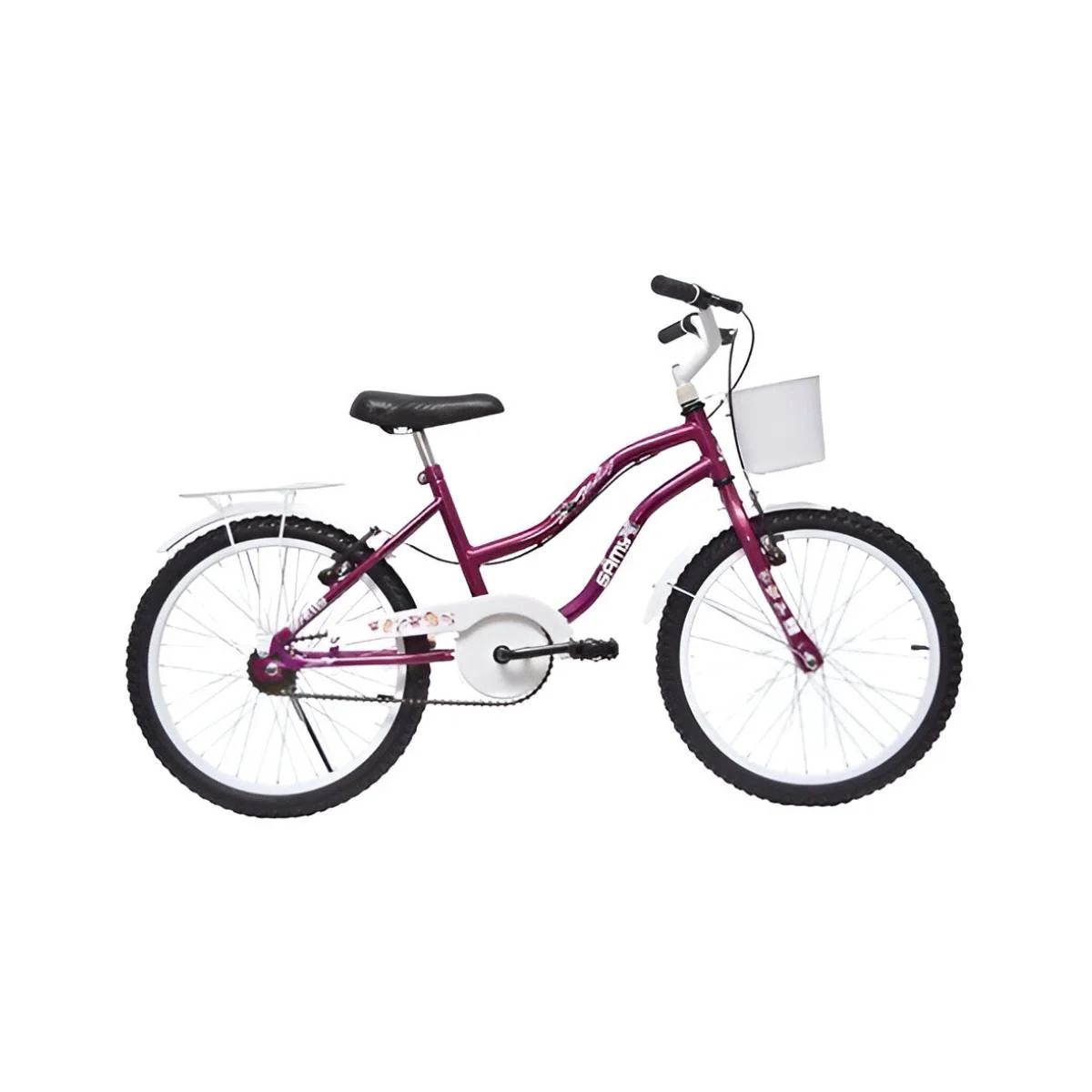 Bicicleta Aro 20 Samy Jady Bege e Branco