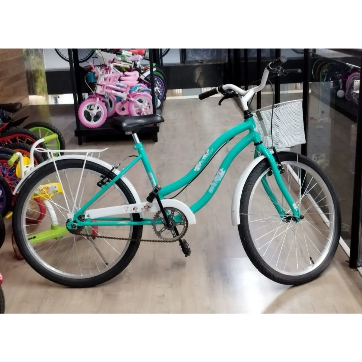 Bicicleta Aro 24 Samy Jady Verde Aniz Branco