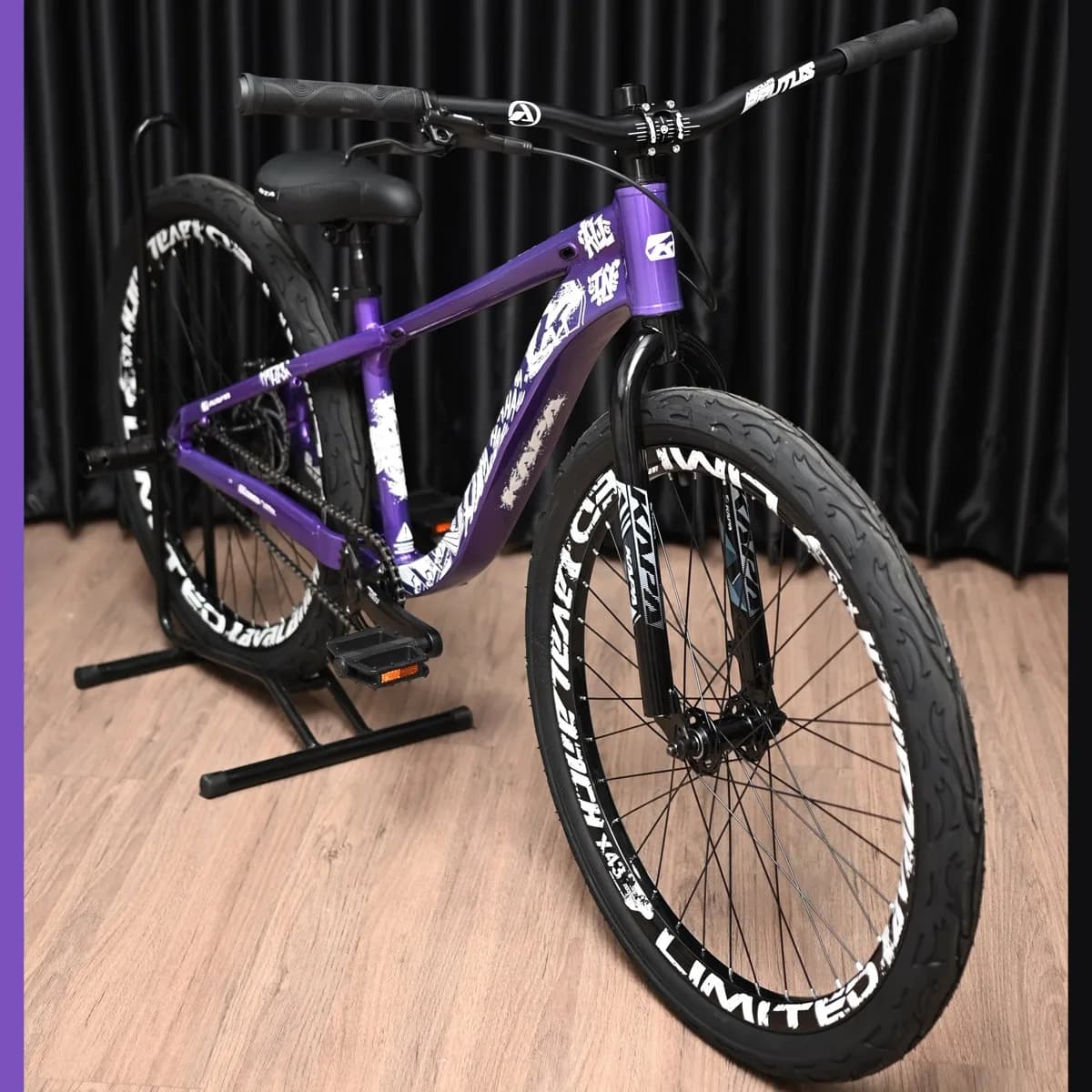 Bicicleta Aro 26 KAPA All In Single Freeride Roxo Aros Preto