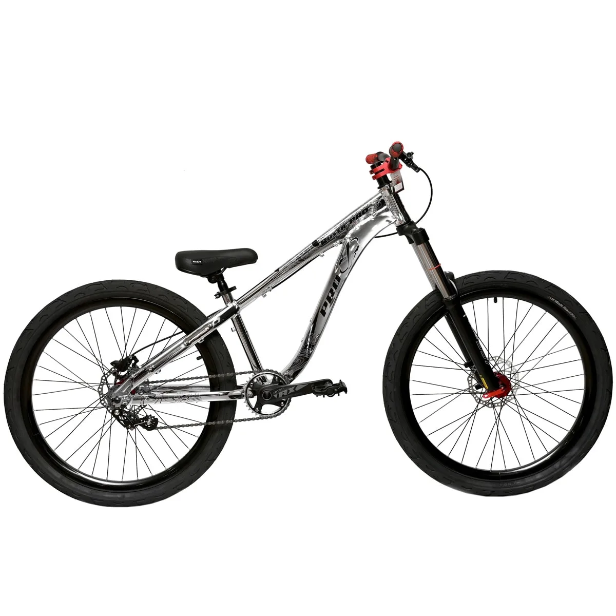 Bicicleta Aro 26 Pro-X Rustic Pro Cromado Single Freeride