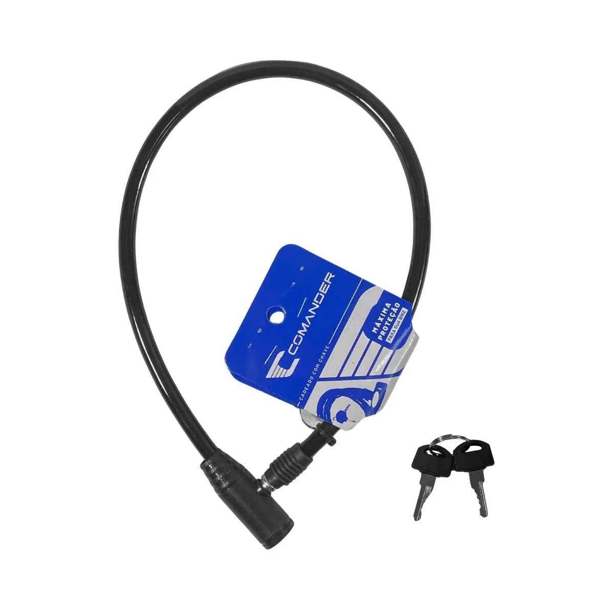 Cadeado de Bicicleta Espiral Comander Com Chave 4mm X 58cm