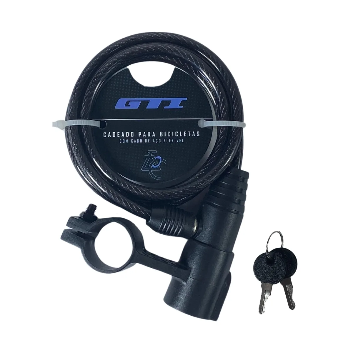 Cadeado de Bicicleta Espiral GTI Com Chave 6mm X 1M