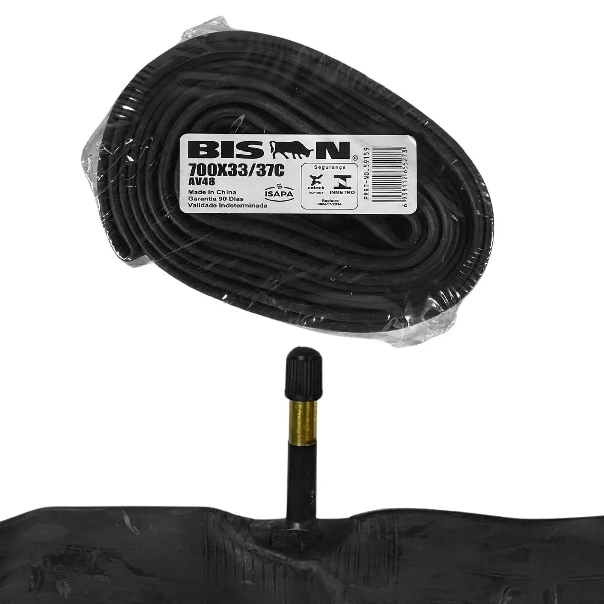 Câmara Aro 700x33/37C Bison Válvula Americana 48mm