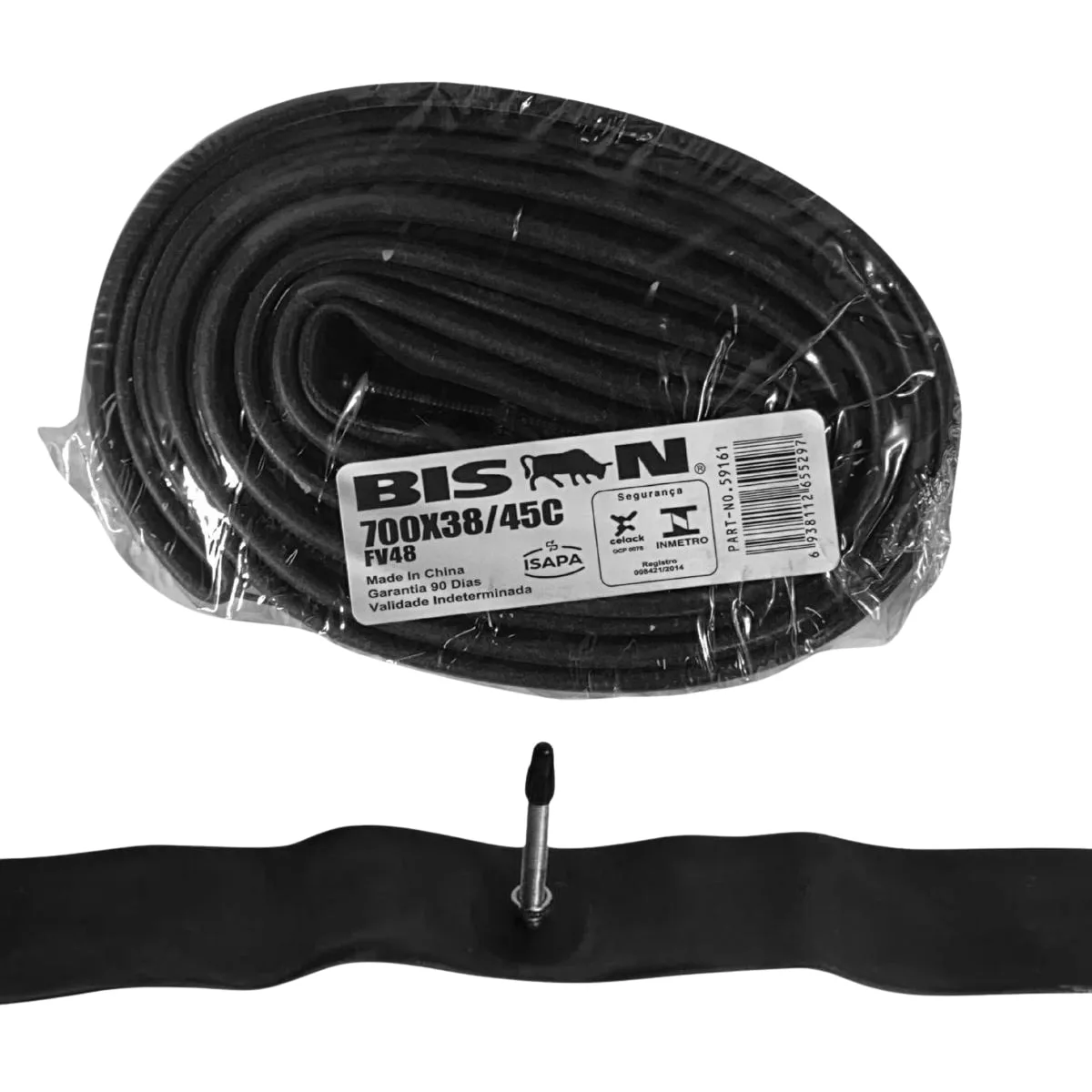 Câmara Aro 700x38/45C Bison Válvula Presta 48mm