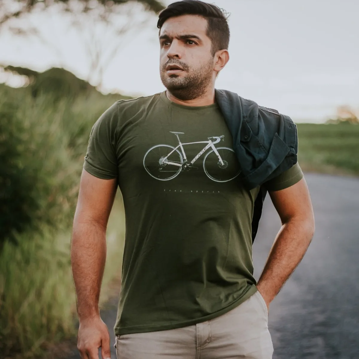 Camiseta Sense Gravel Verde Militar