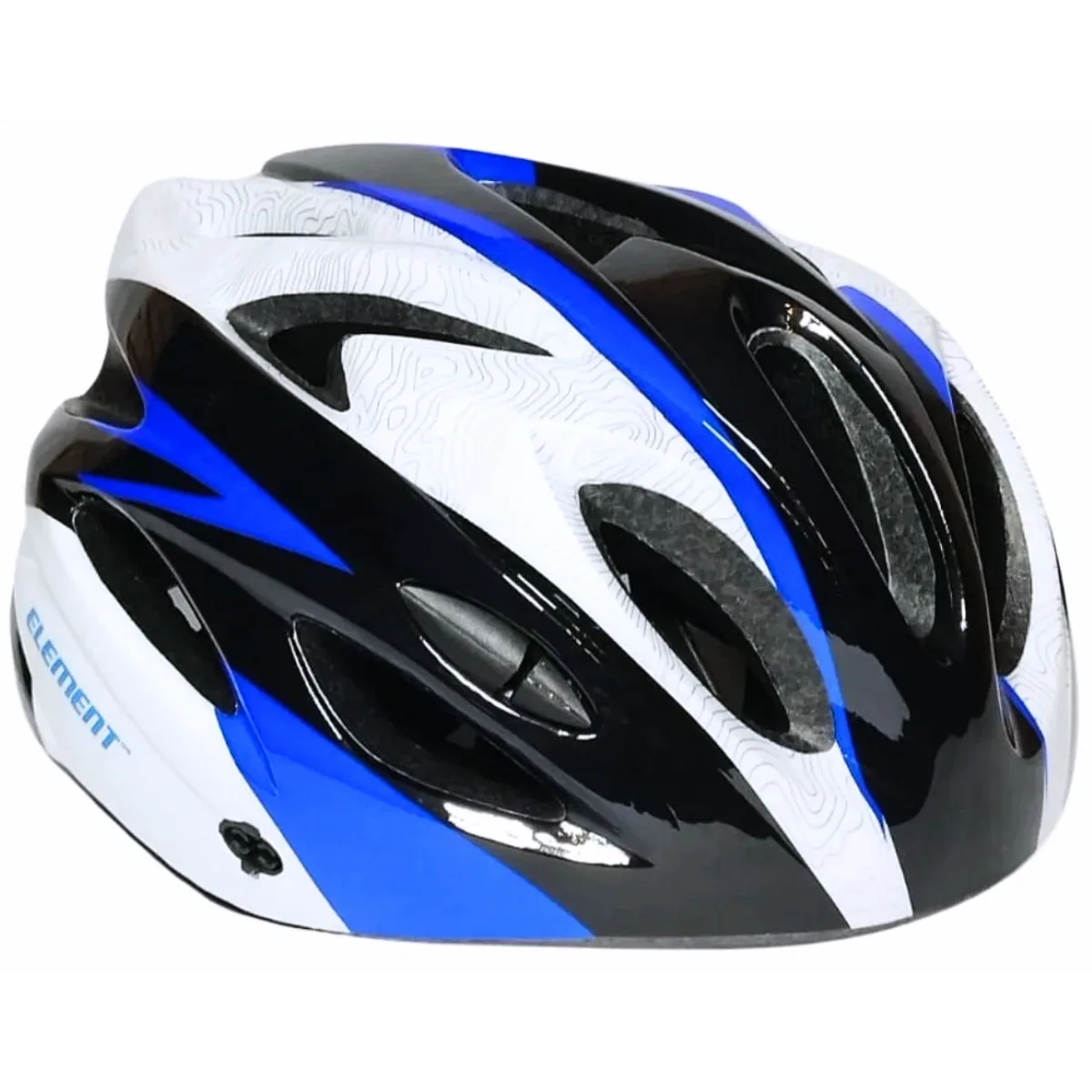 Capacete Bike Element In Mold Azul e Branco L-G