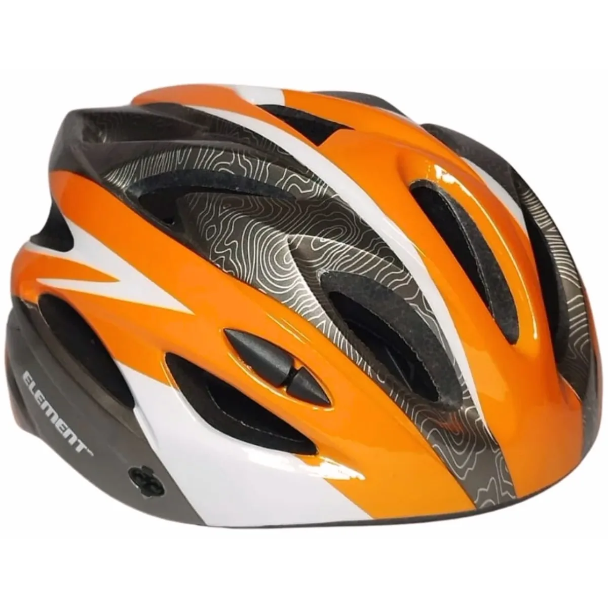 Capacete Bike Element In Mold Laranja e Grafite L-G