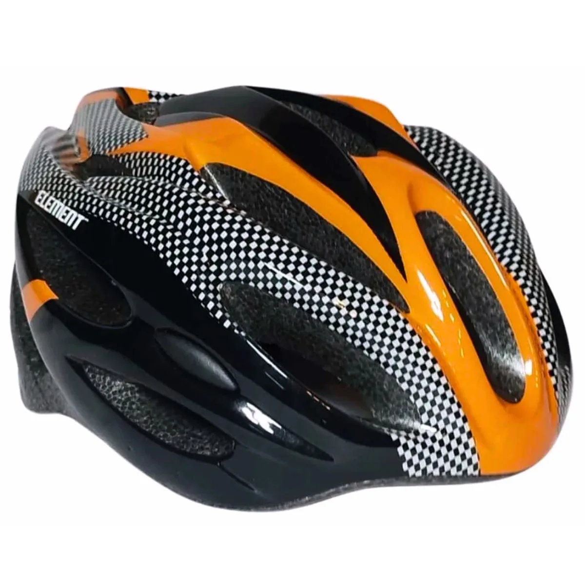 Capacete Bike Element Out Mold Grafite e Laranja M