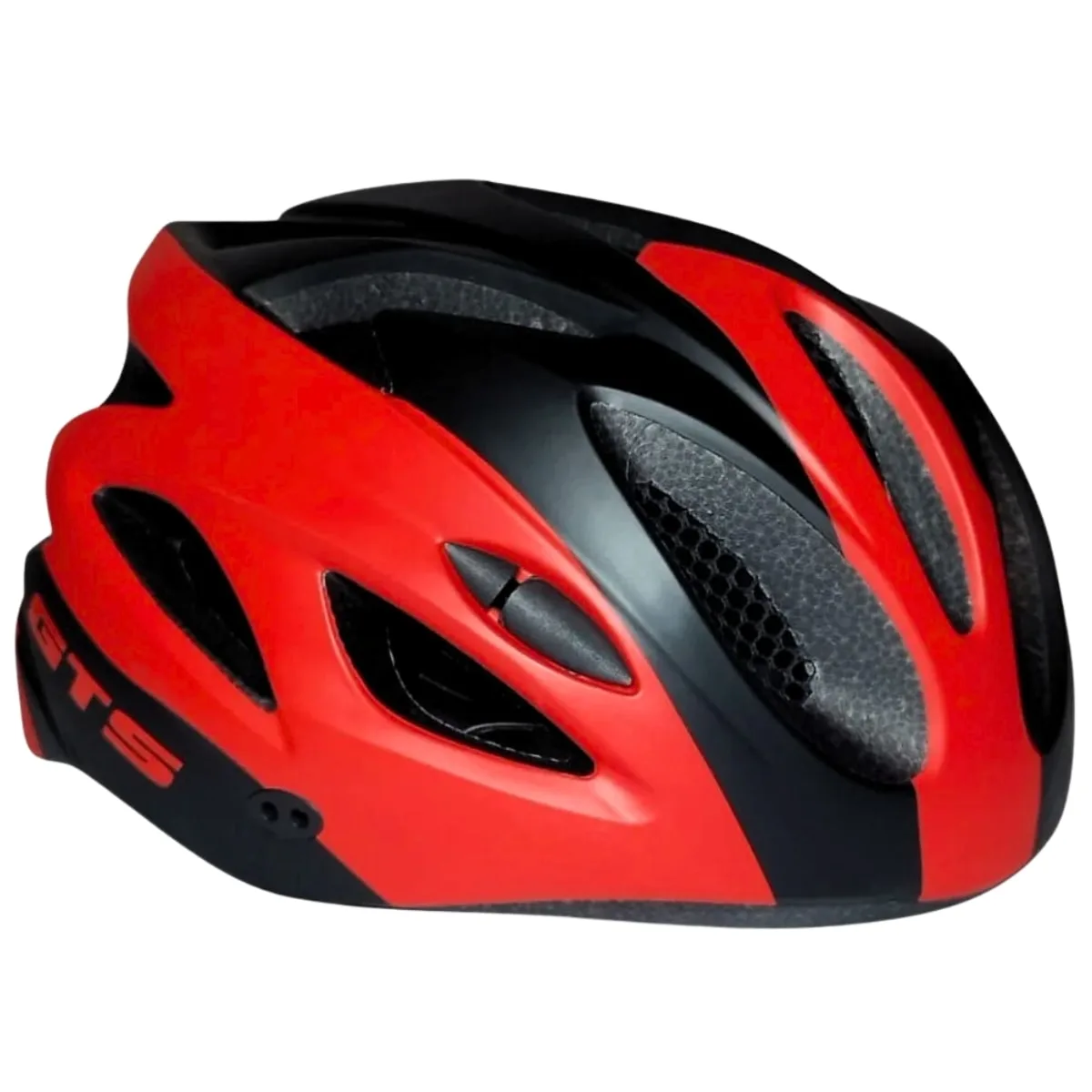 Capacete Bike GTS In Mold Preto e Vermelho