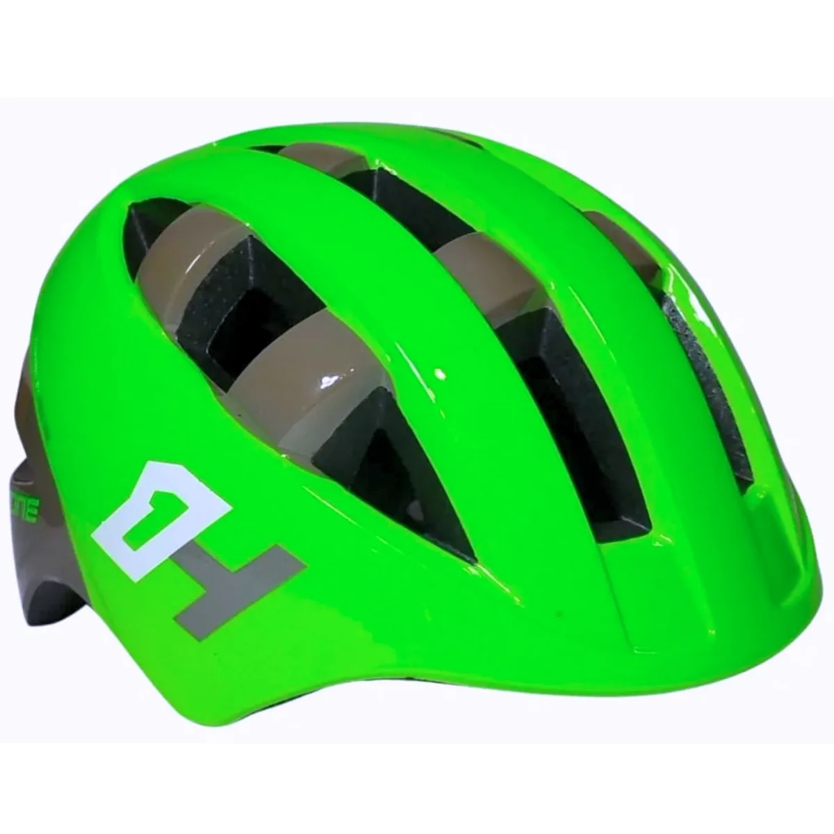 Capacete Bike Mirim High One Baby Bike Verde e Cinza P