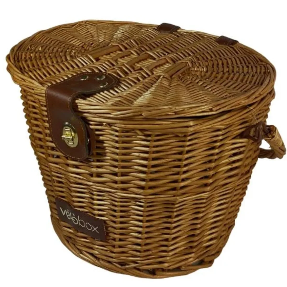 Cesta de Bicicleta Aro 26 Velobox Chaperon Vime Marrom