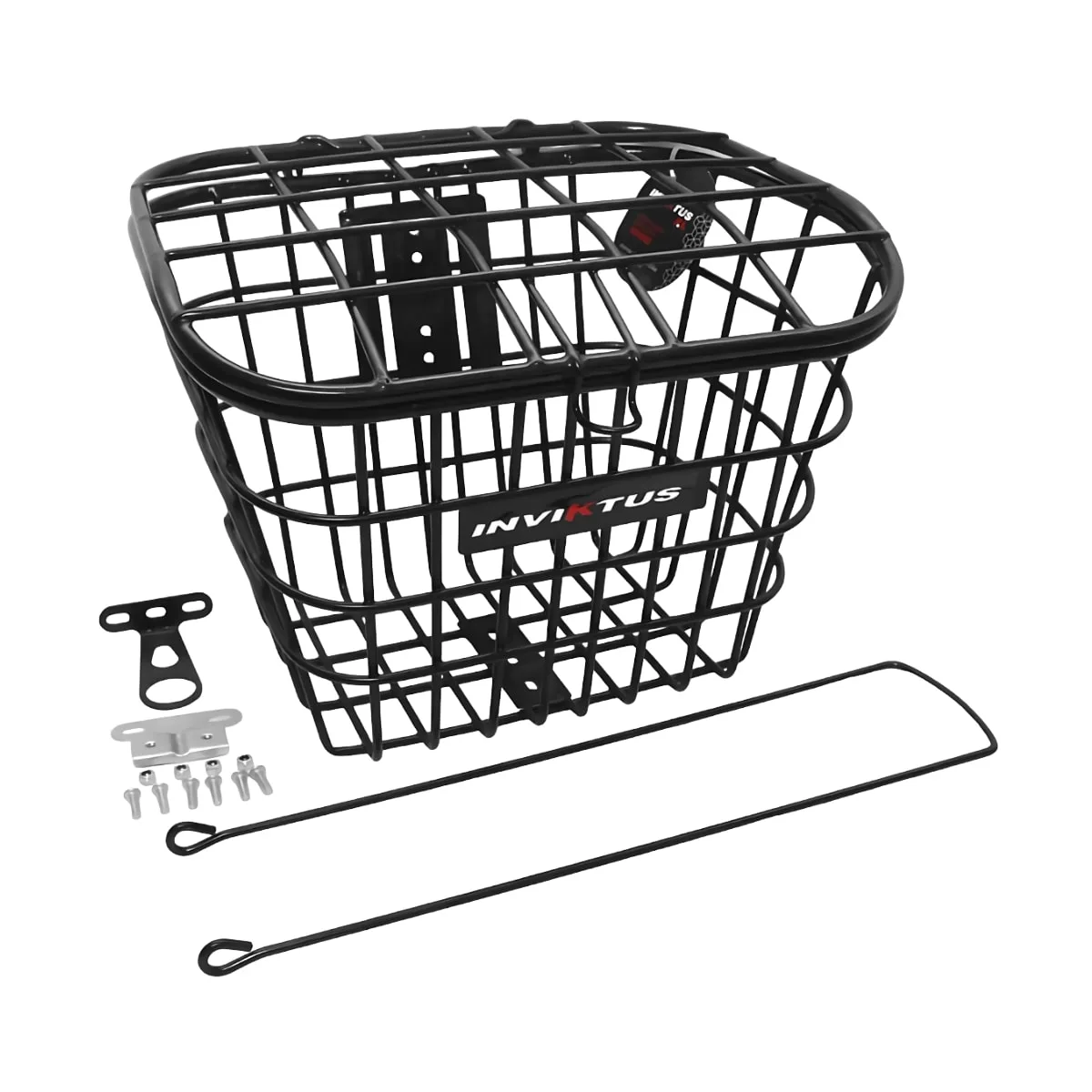 Cesta de Bicicleta Grande Inviktus Aro 26 Aço Preto
