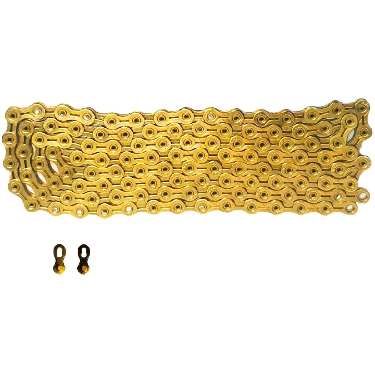 Corrente Fina de Bicicleta KMC X10 10 Velocidades 116 Elos Dourado
