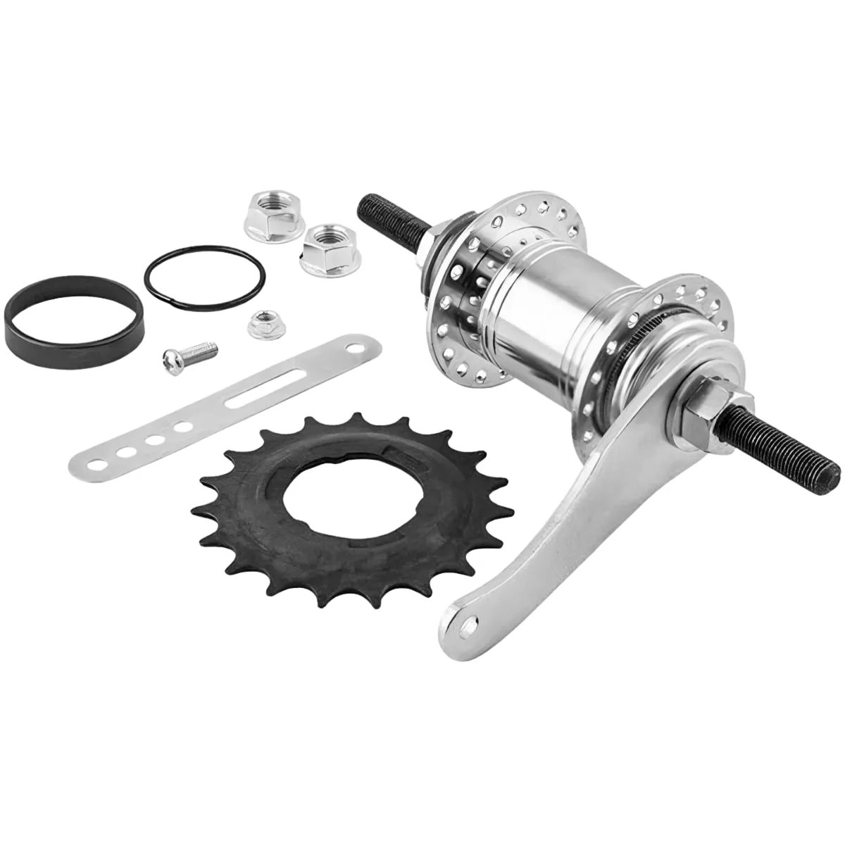 Cubo Contra Pedal Aço Shun Feng Encaixe 36 Furos Zincado Rolamentado