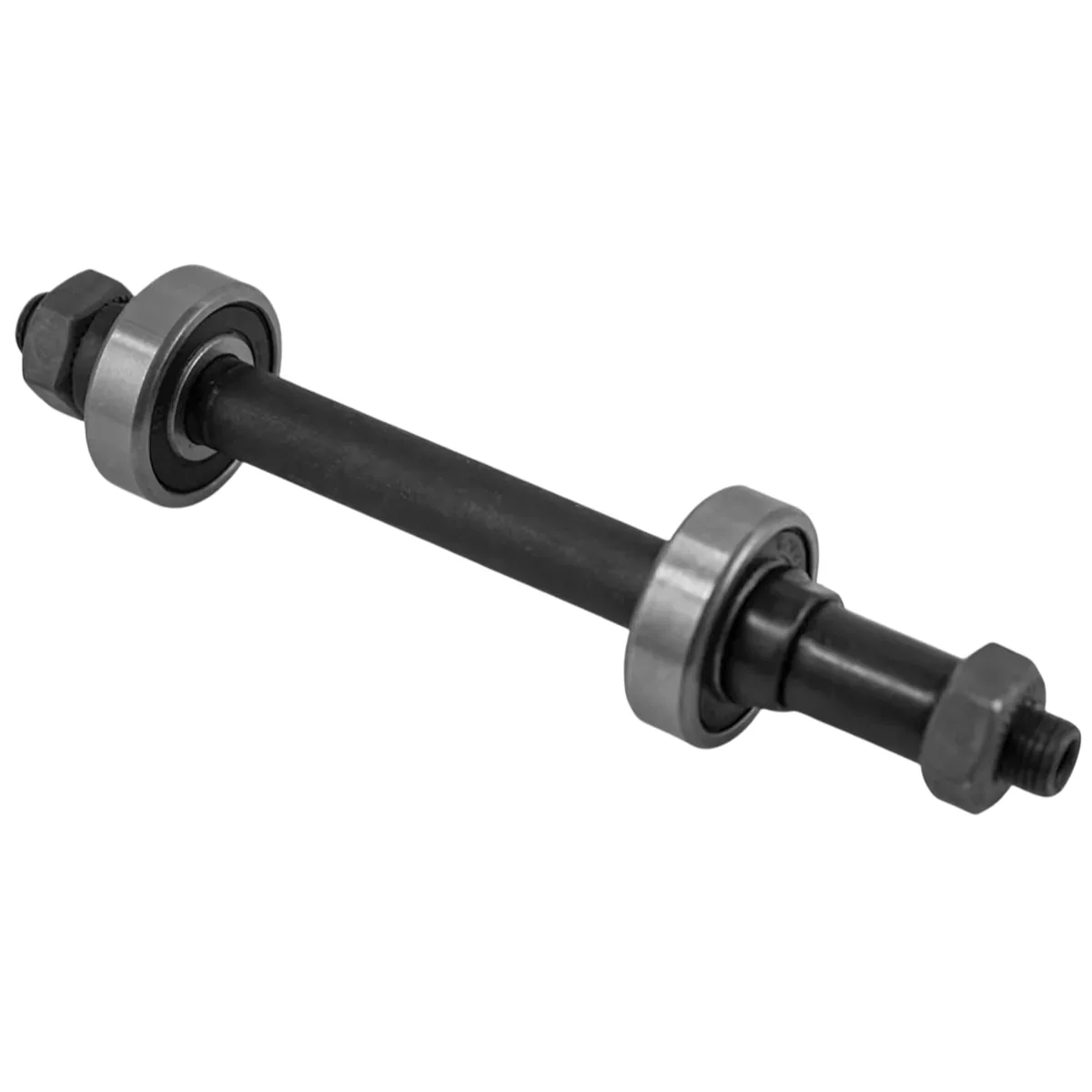 Eixo Traseiro Furado Saiguan 145mm Aço Preto Grosso 3/8 Com Rolamento
