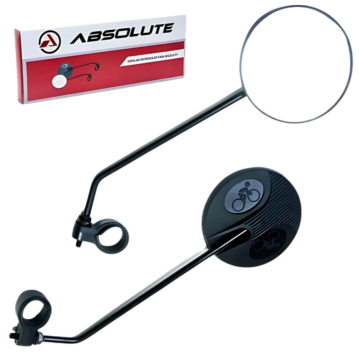 Espelho Retrovisor de Bike Absolute Redondo Preto