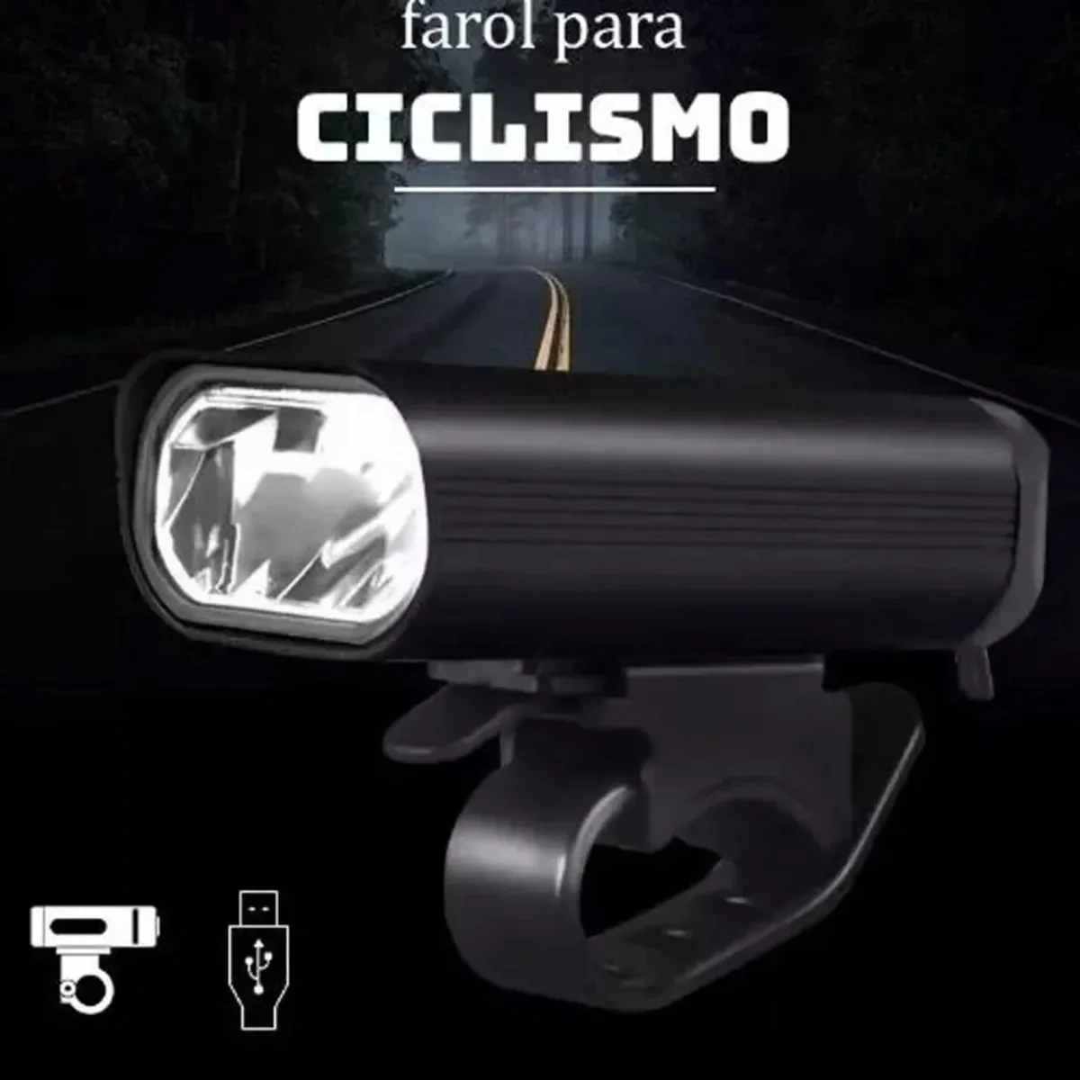 Farol Bike JWS 400 Lúmens Recarregável