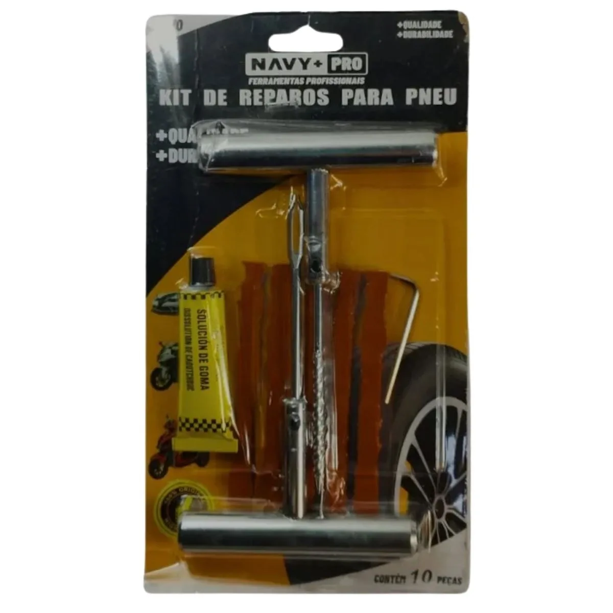 Kit Reparo Navy Pro Profissional para Pneu de Carro