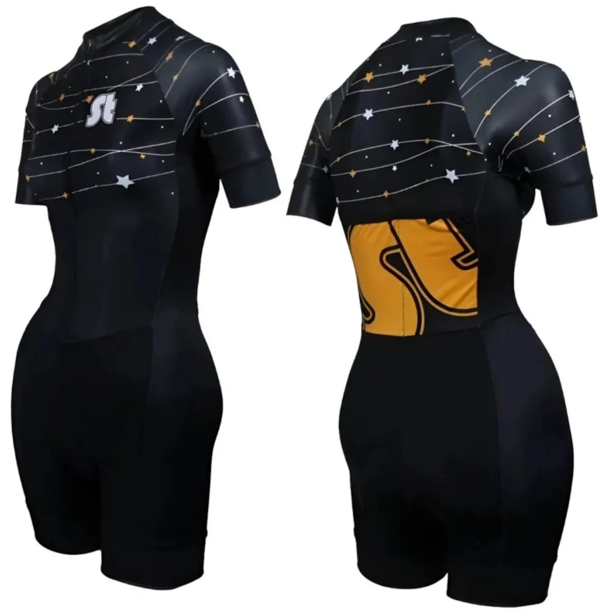 Macaquinho Feminino Stroll Estrela Preto