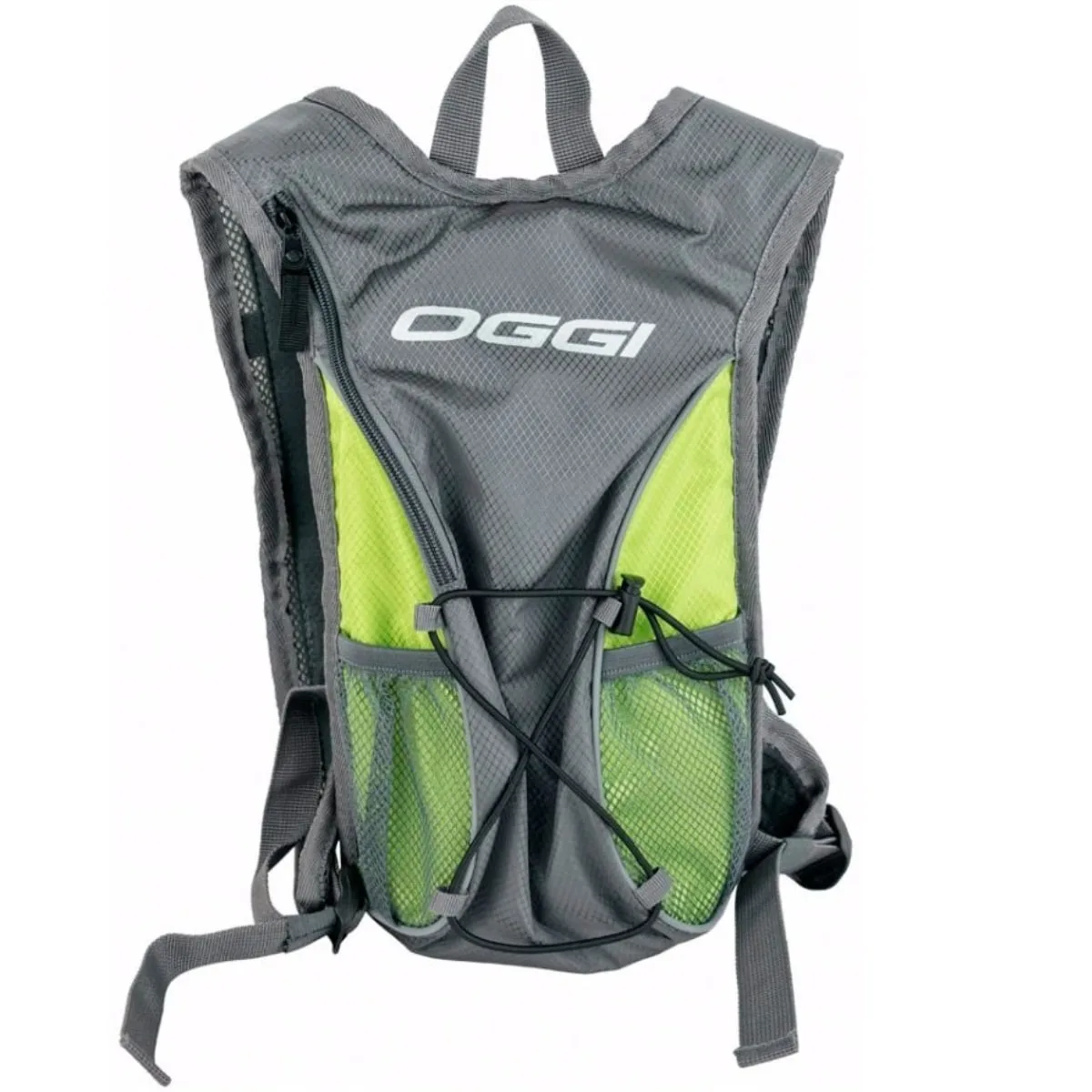 Mochila Hidratação Oggi First Club Verde e Cinza 1L + 2L Carga