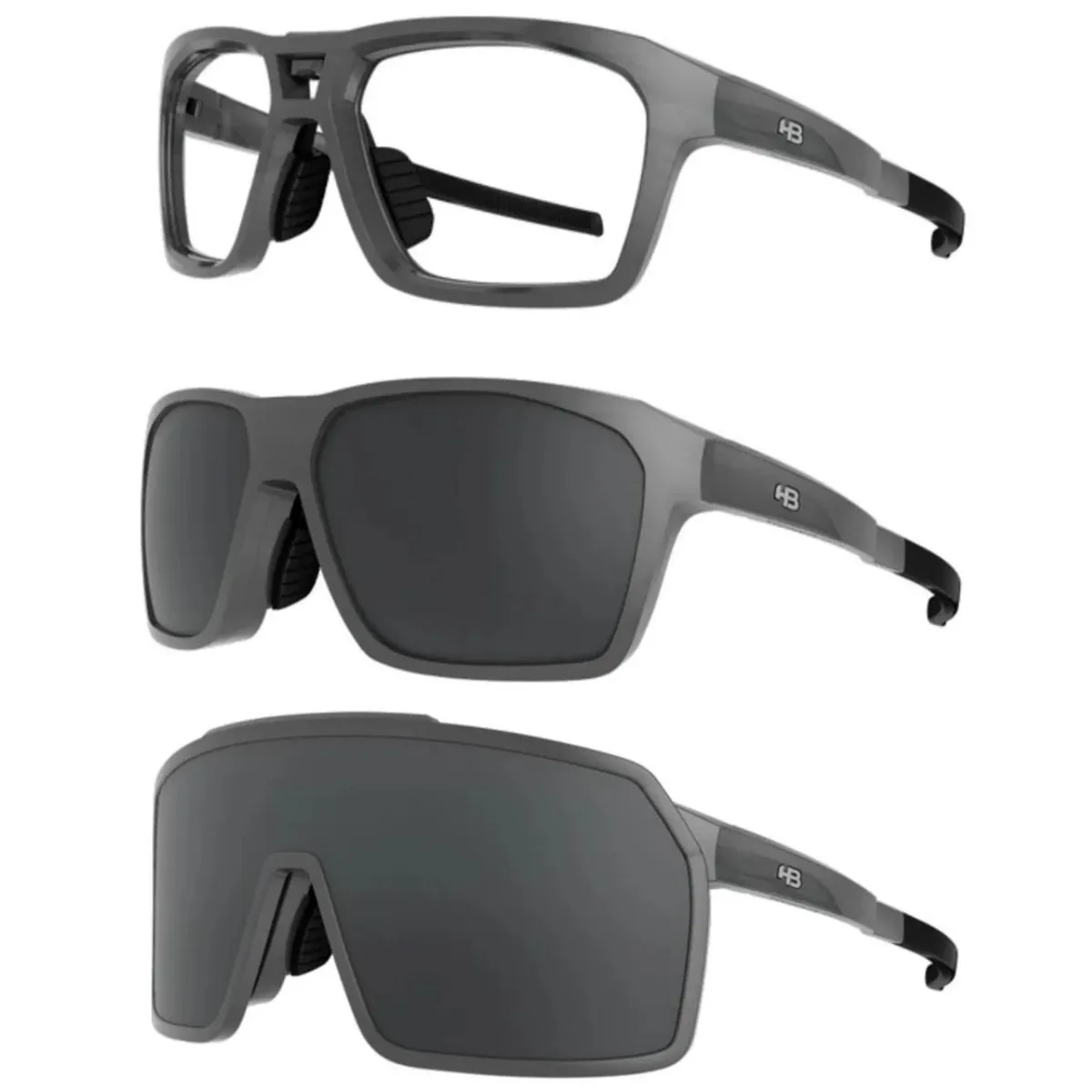 Oculos Ciclismo HB Presto Graphene Black Gray