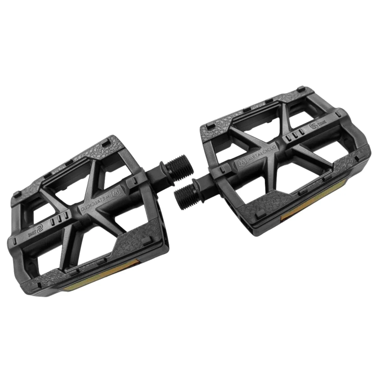 Pedal Bike Metalciclo Stone Plataforma Inglês 9/16 Preto Nylon
