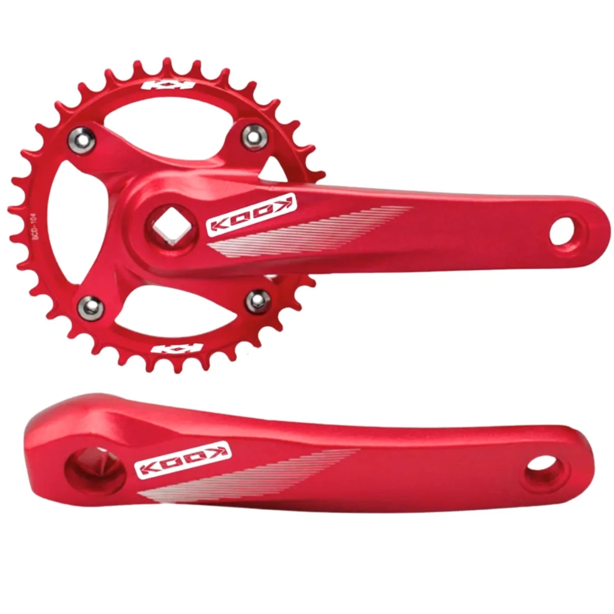 Pedivela Single Kook Vermelho 34 Dentes 170mm