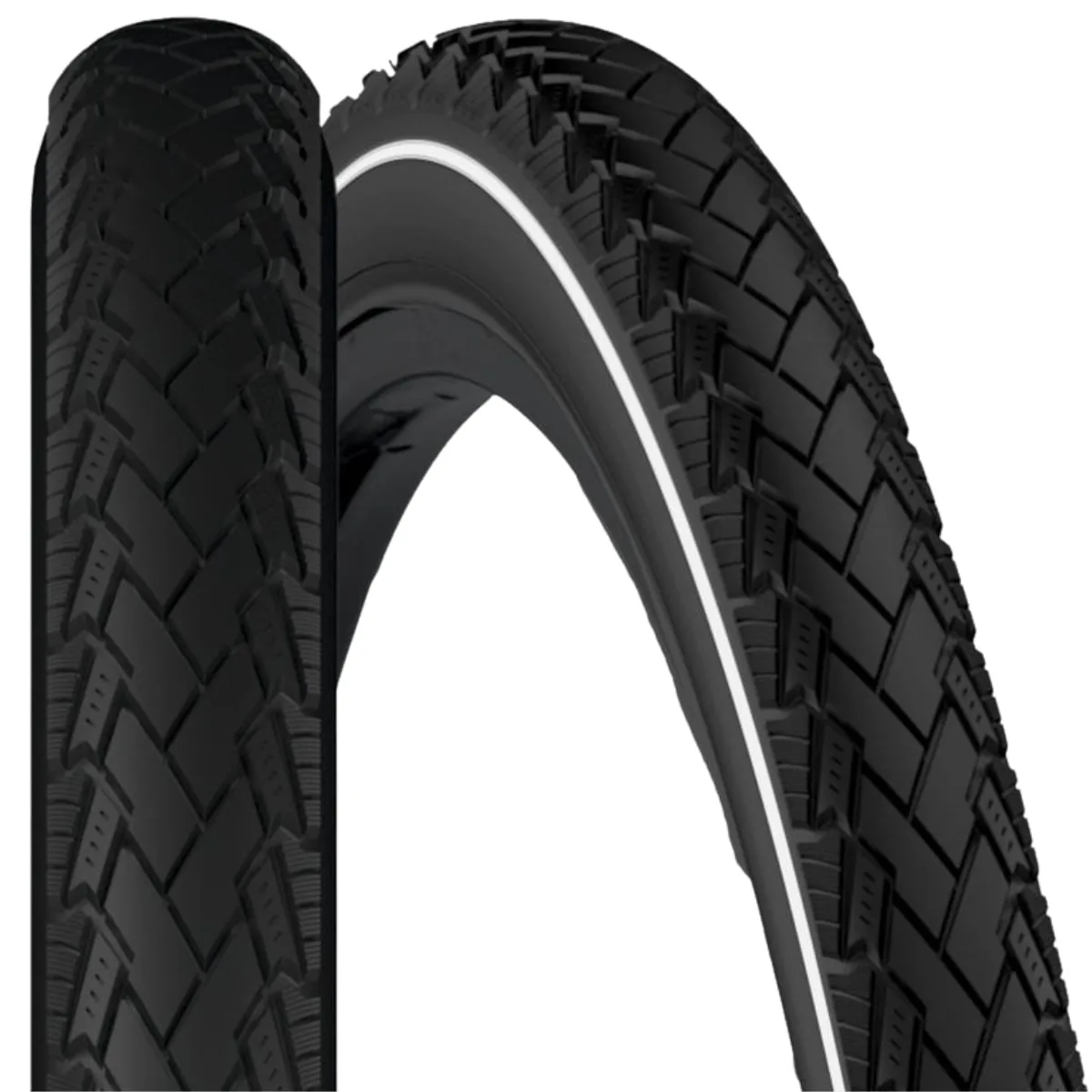 Pneu 700x38C Paco City Max Preto Faixa Refletiva