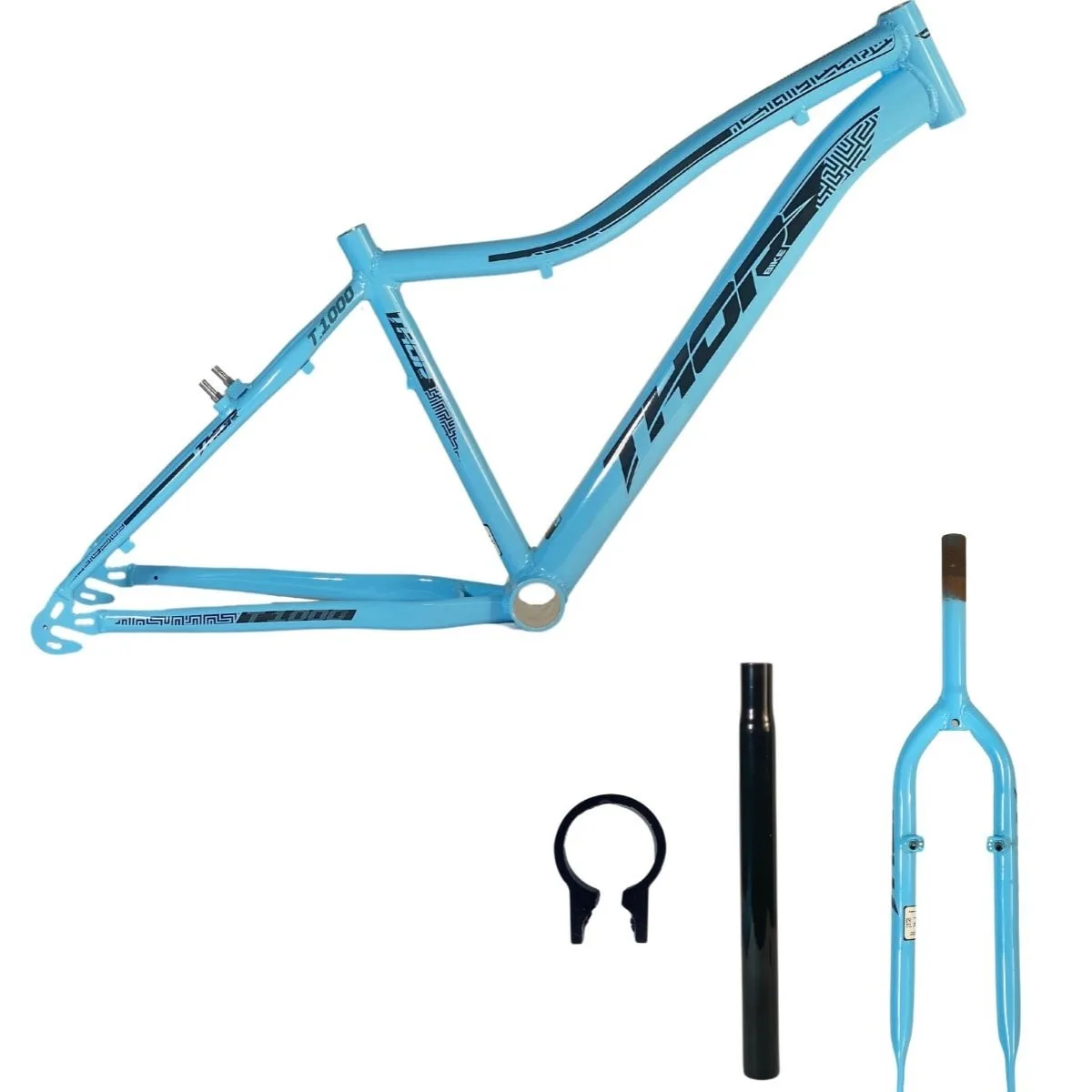 Quadro de Bicicleta Aro 26 Thor T1000 Com Garfo