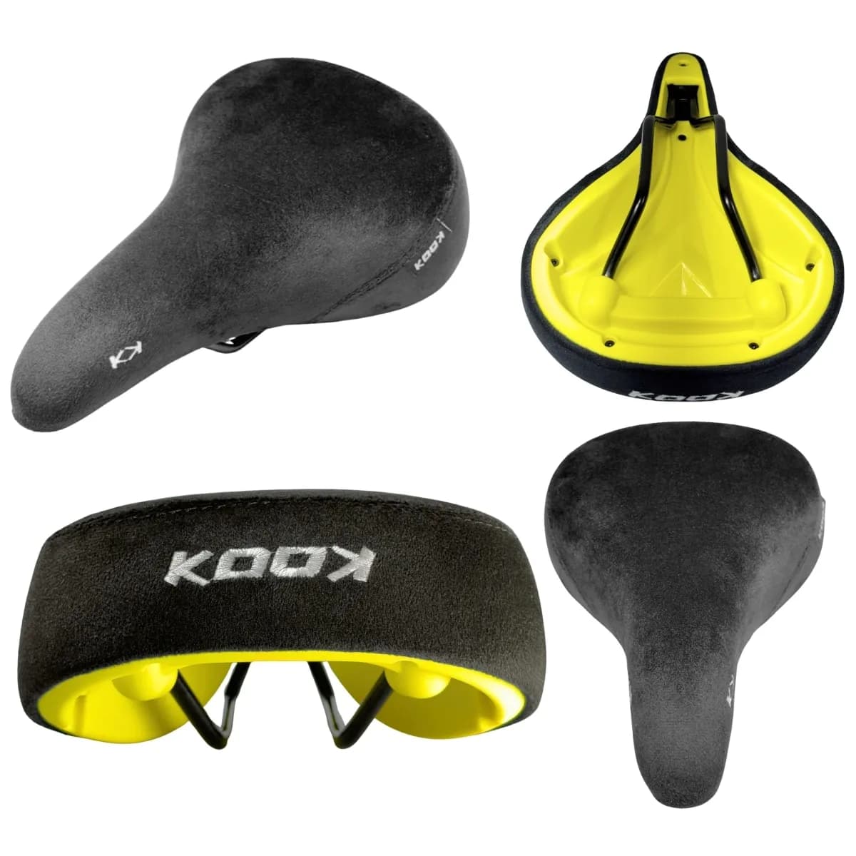 Selim Bike Freeride Kook K Camurça com Bordado