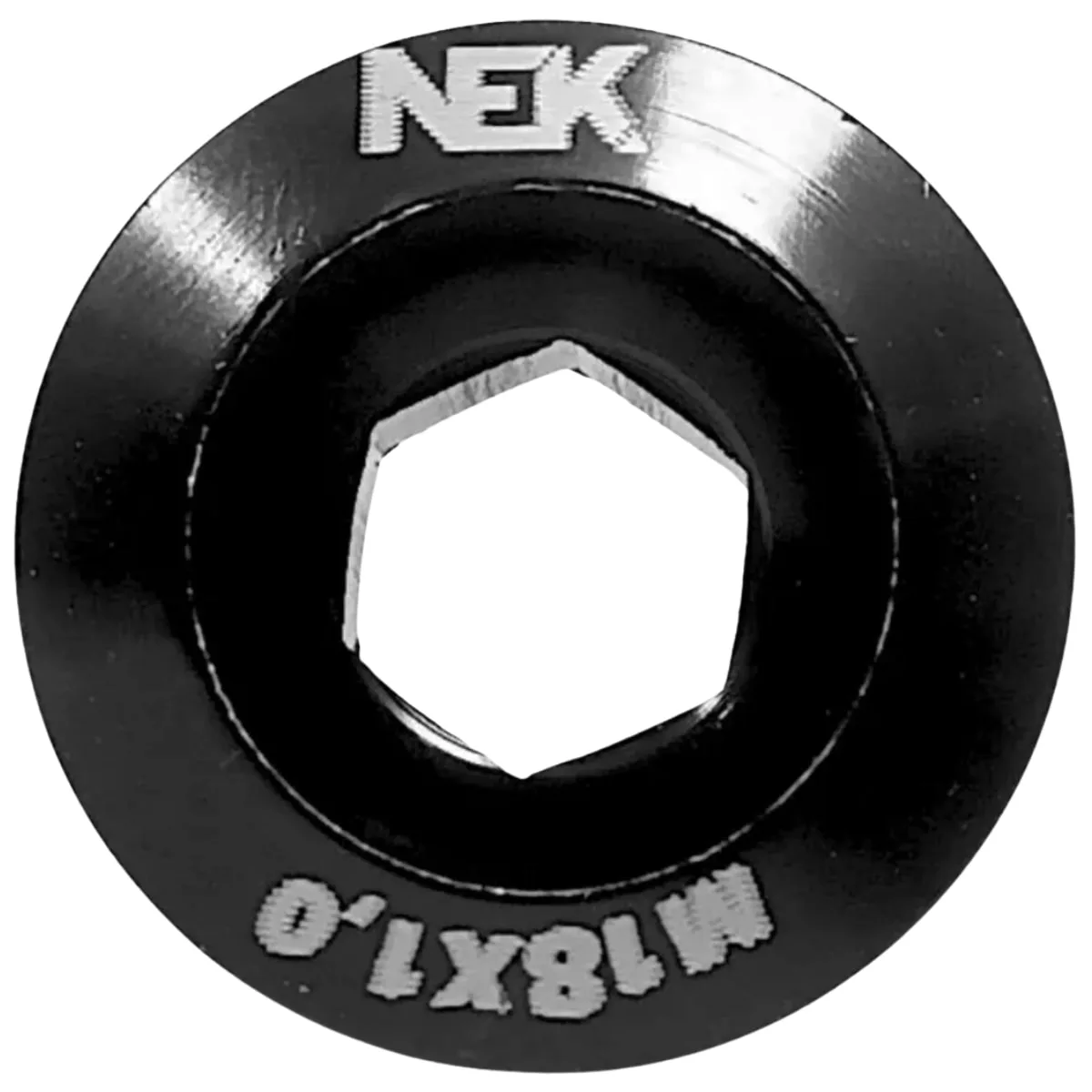 Tampa Pedivela Hollowtech Nek M18 Alumínio Preto