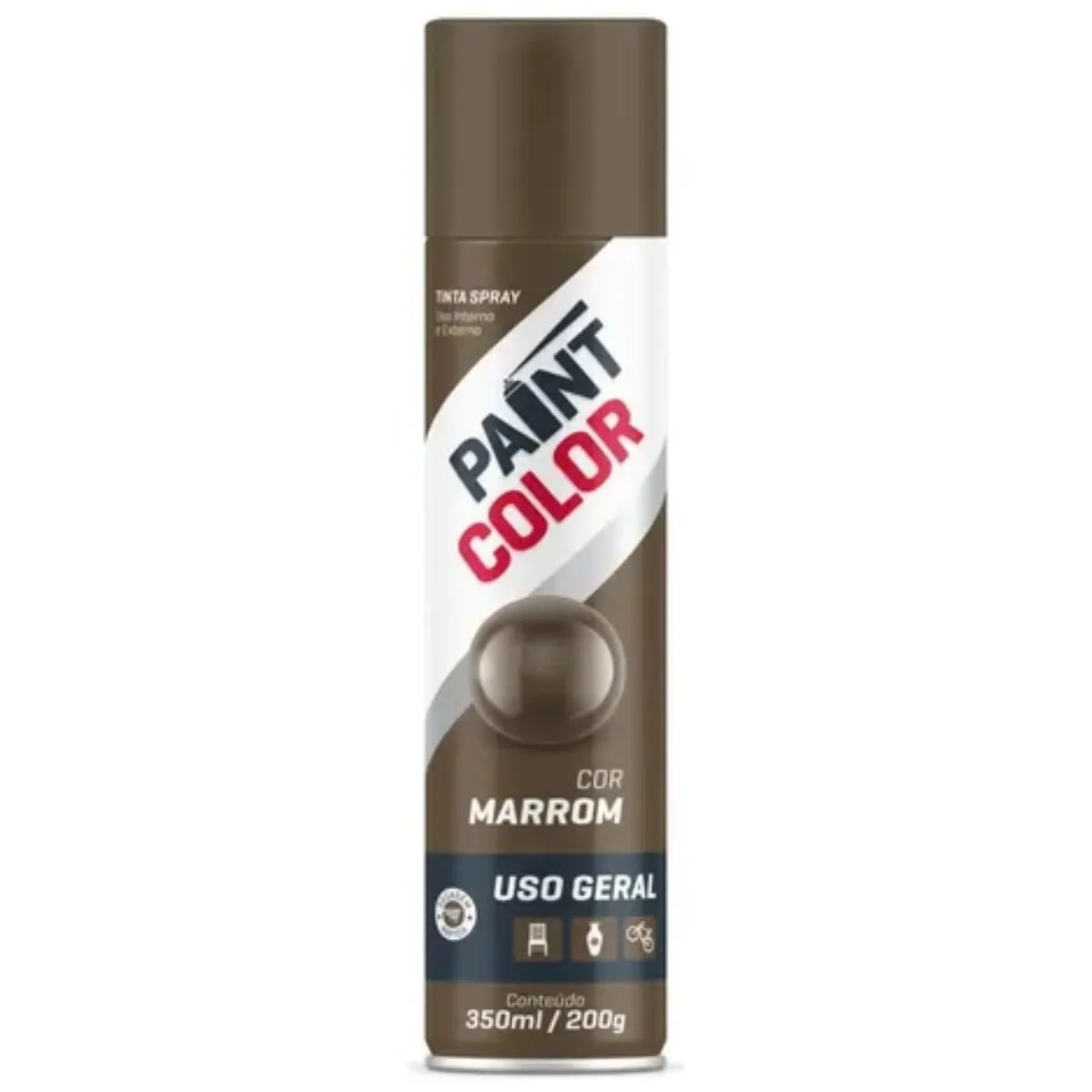 Tinta Spray Paint Color Uso Geral Marrom 350ml